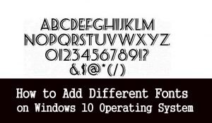 How to install fonts windows 10