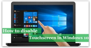 how to disable touchscreen windows 10