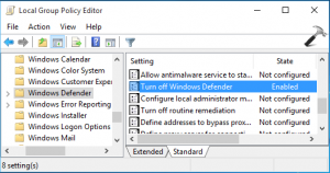 Enable windows defender windows 7 group policy
