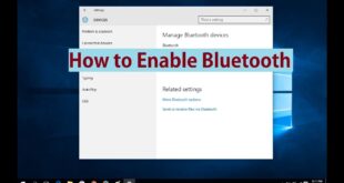 How to enable bluetooth in Windows